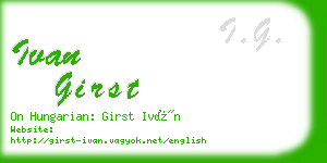 ivan girst business card